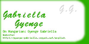 gabriella gyenge business card